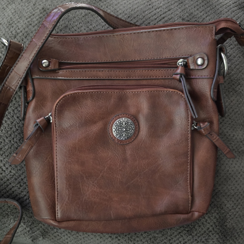 Brown Leather Crossbody Bag